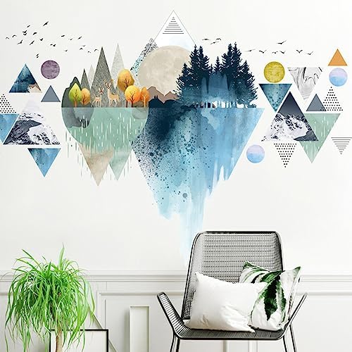 Nordic Geometric Wall Stickers 3D Peel and Stick Murals