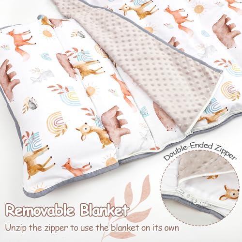 Toddler Nap Mat with Pillow and Blanket Soft Portable Sleep Mat for Kids