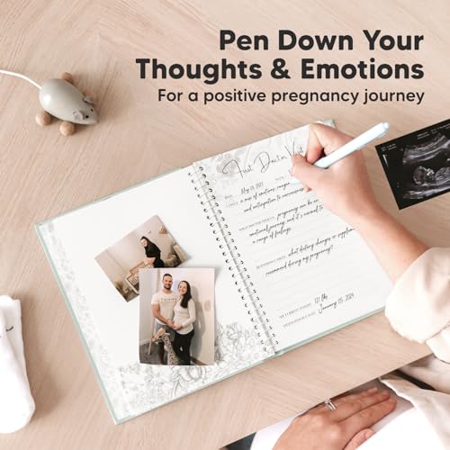 KeaBabies Inkless Hand and Footprint Kit with Pregnancy Journal