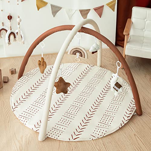 Razee Baby Gym Mat with 5 Toys for Infant Activity