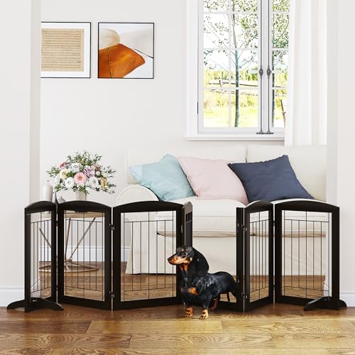 PAWLAND Indoor Dog Gate with Walk Through Door