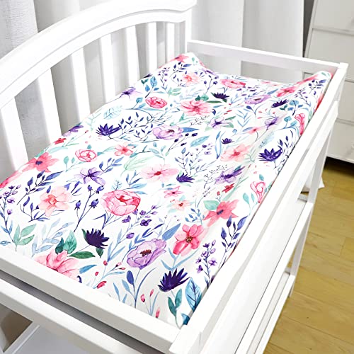 Floral Baby Diaper Changing Pad Cover 2 Pack