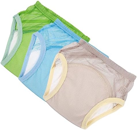 ANDRESLAD Potty Training Underwear 3pcs Toddler Potty Pants for Baby Boys Breathable Cotton Training Pants
