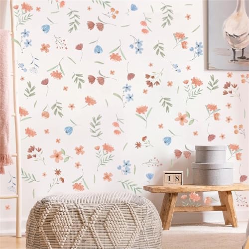 Lamkidle Boho Floral Wall Decals for Kids Room Decor