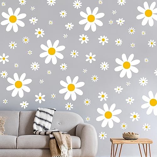 TaoBary 165 Piece Daisy Wall Decals for Home Decor