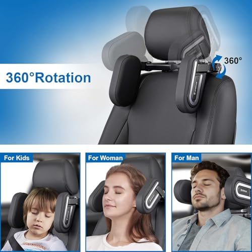 Spurtar Car Headrest Pillow for Kids with Adjustable Support