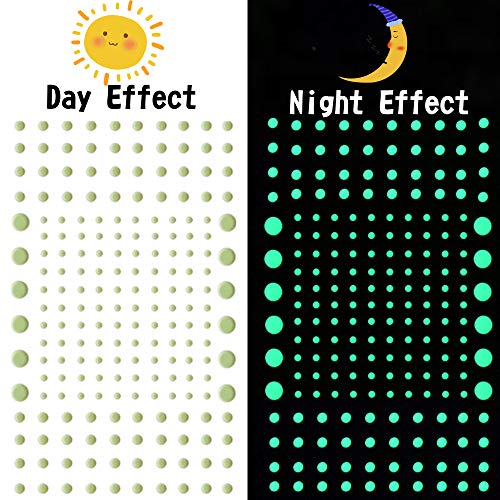 808 PCS Glow in The Dark Stars for Ceiling Wall Decor Stickers 3D Adhesive Dots Decor Starry Sky for Kids Bedroom