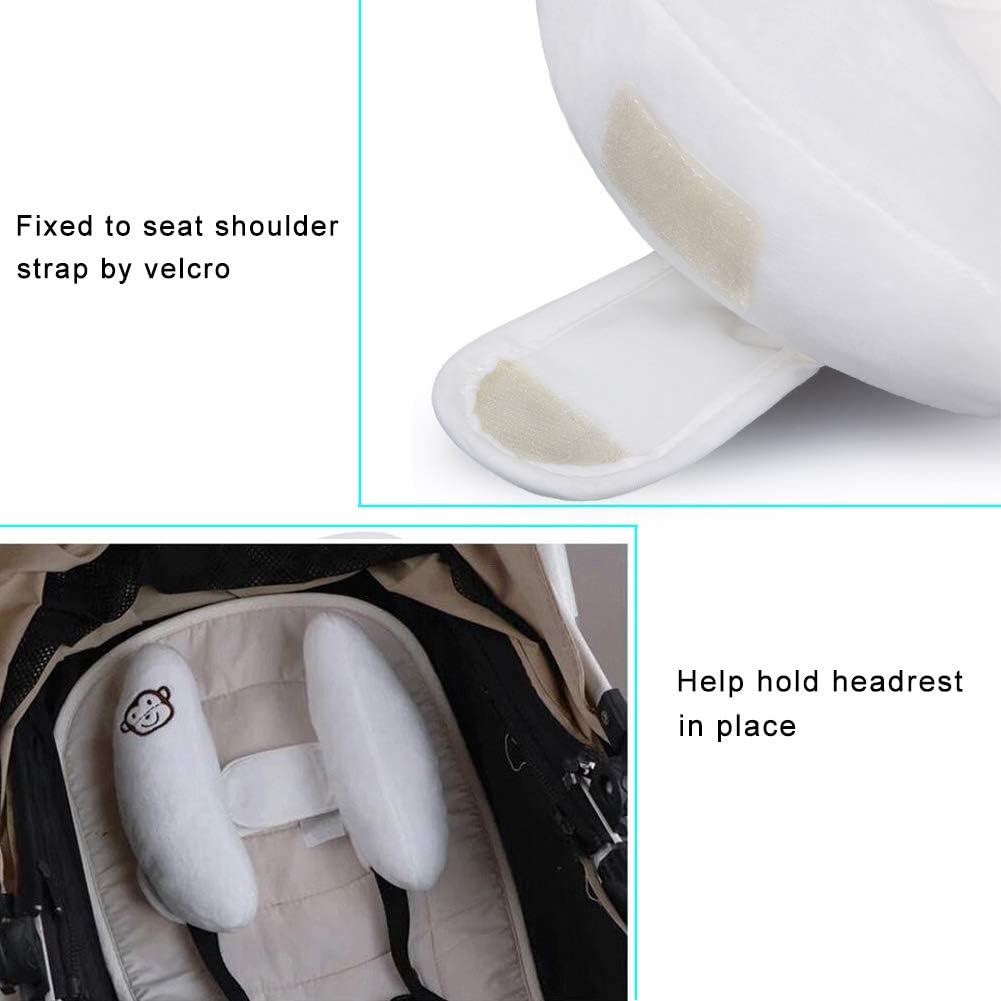 Inchant Adjustable Baby Head Neck Support - Travel Car Seat Safety Pillow for Toddlers and Infants