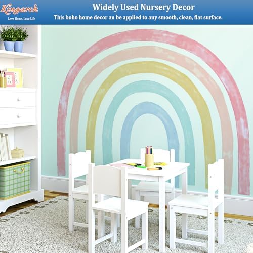 Kingarch Large Watercolor Rainbow Wall Decals