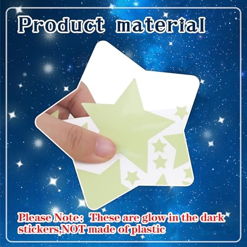 492Pcs Glow in the Dark Stars Ceiling Moon Space Wall Decals