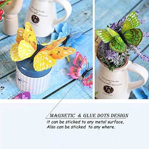 Opseam Butterfly Wall Decor 24PCS with Magnets Colorful