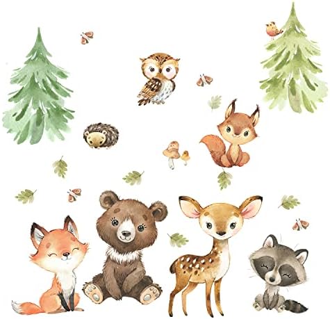 Woodland Animals Wall Decals for Baby Nursery Decor
