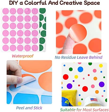 Colorful Polka Dot Wall Decals for Kids Room Decor