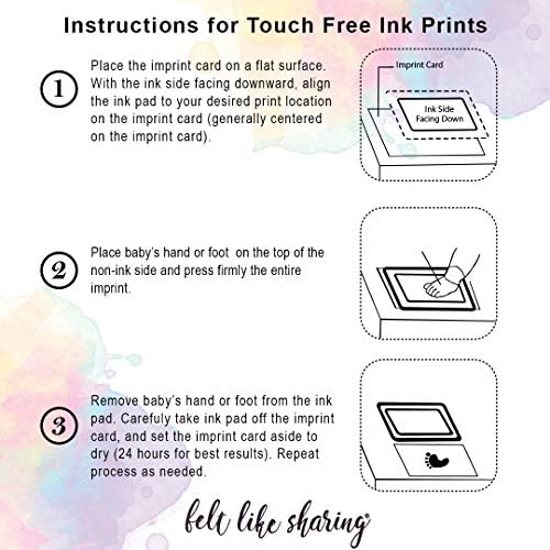 Felt Like Sharing Newborn Handprint and Footprint Kit - Keepsake Frame for Baby