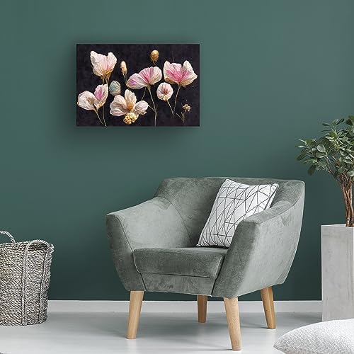 Trademark Fine Art Canvas Wall Art - Gentle Pink Dry Flowers
