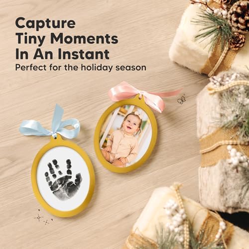 KeaBabies Personalized Baby Hand Footprint Ornament Kit