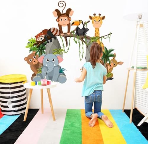 Jungle Animals Wall Decals for Kids Room and Nursery