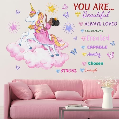 Suplanet Unicorn Wall Decals for Girls Room