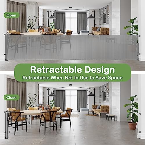 200 Inch Retractable Baby Gate for Wide Openings