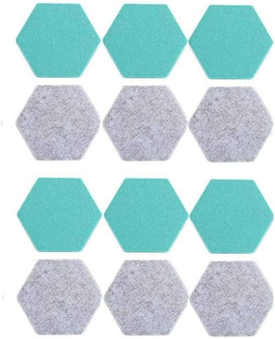 Healifty 12pcs Hexagon Felt Wall Stickers for Classroom and Home Decor