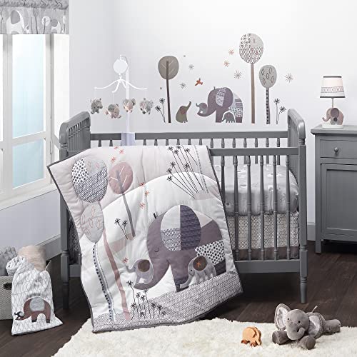 Bedtime Originals Elephant Love Musical Crib Mobile Soother Toy - Gray