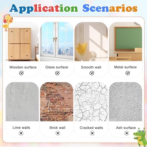 Alphabet Numbers Wall Decals for Kids Room Decor