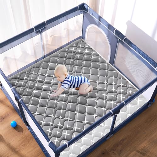 Vibe Bear High-Density Foam Play Mat for Babies 59x59 Inches