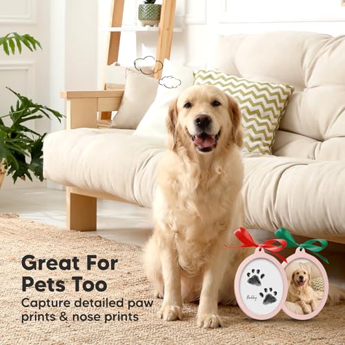 Inkless Baby Hand and Footprint Ornament Kit - Personalized Keepsake for Newborn and Pet Lovers