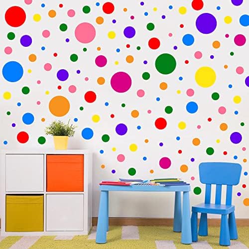 Colorful Polka Dot Wall Decals for Kids Room Decor