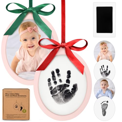 Inkless Baby Hand and Footprint Ornament Kit - Personalized Keepsake for Newborn and Pet Lovers