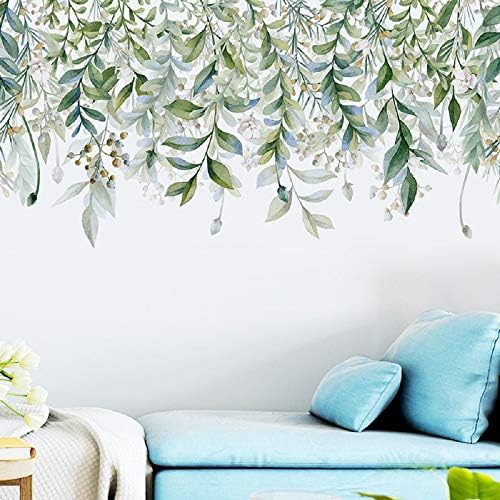 Amazon 3D Hanging Green Leaves Wall Decor Stickers
