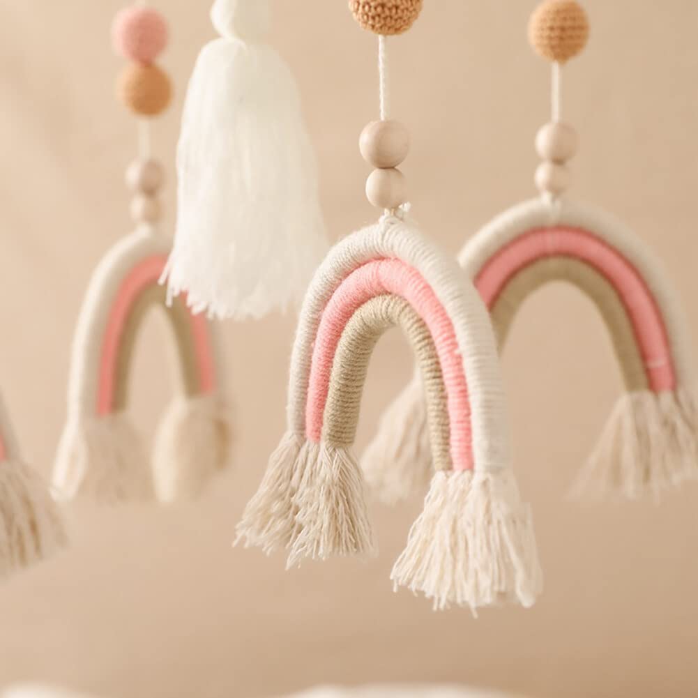EUBUY Baby Crib Mobile for Boys Girls Boho Design