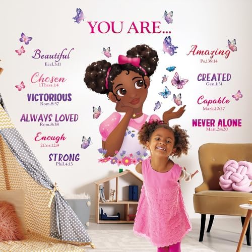 DECOWALL Butterfly Wall Stickers for Girls Bedroom Decor