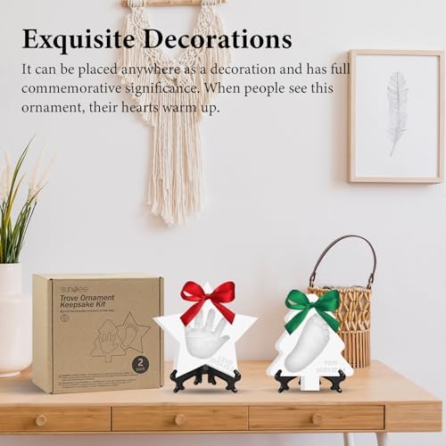 Baby Hand Footprint Keepsake Kit - Personalized Ornament for Newborn Baby Shower Pet Paw Print