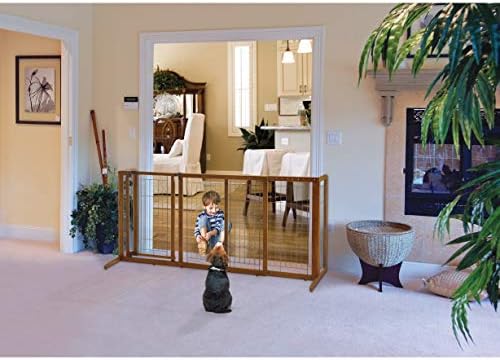 Richell Deluxe Freestanding Pet Gate with Door Large