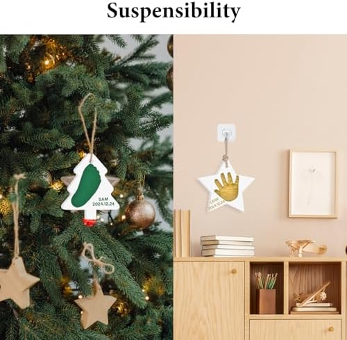 Baby Hand Footprint Keepsake Kit - Personalized Ornament for Newborn Baby Shower Pet Paw Print