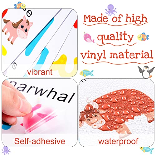 6 Sheets Animal Alphabet Wall Sticker for Toddler