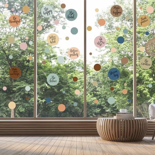 Tallew 576 Pcs Polka Dot Wall Decals Inspirational Motivational Quote Sticker Set