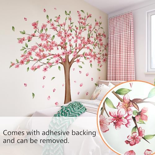 Large Cherry Blossom Wall Decals for Girls Bedroom Decor
