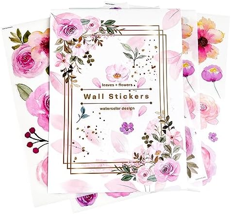 AOWDIAO 60 Pcs Flower Peel and Stick Wall Decals
