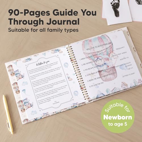 KeaBabies Inkless Hand and Footprint Kit with Memory Book