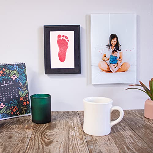 ExcelMark Baby Handprint Footprint Ink Pad with Frame Kit and Cards