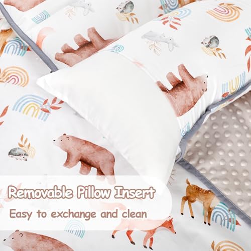 Toddler Nap Mat with Pillow and Blanket Soft Portable Sleep Mat for Kids