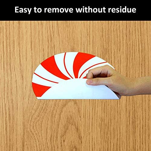 24 PCS Peppermint Floor Decals Stickers - 3 Sizes Christmas Candy Party Decorations