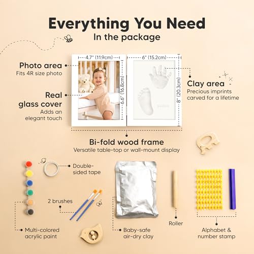 KeaBabies Personalized Baby Keepsake Kit