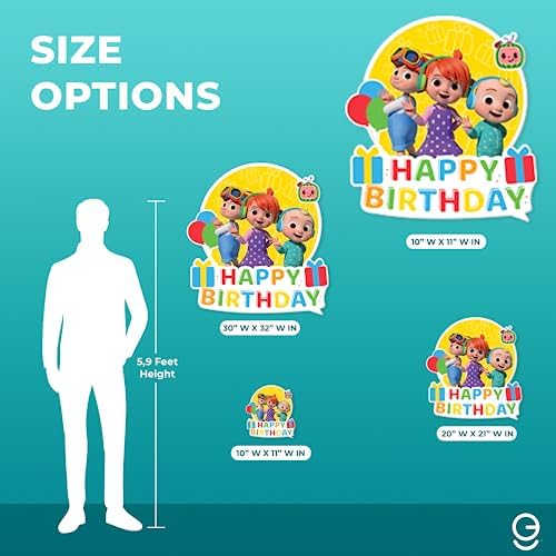 EGD CoComelon JJ and His Brothers Happy Birthday Sign in PVC