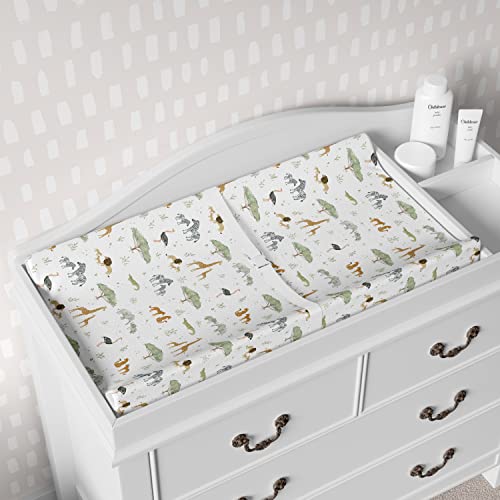 Sorrel Fern Baby Changing Pad Cover 2-Pack Safari Adventure