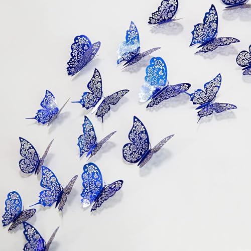 Cheerland 3D Royal Blue Butterfly Wall Stickers