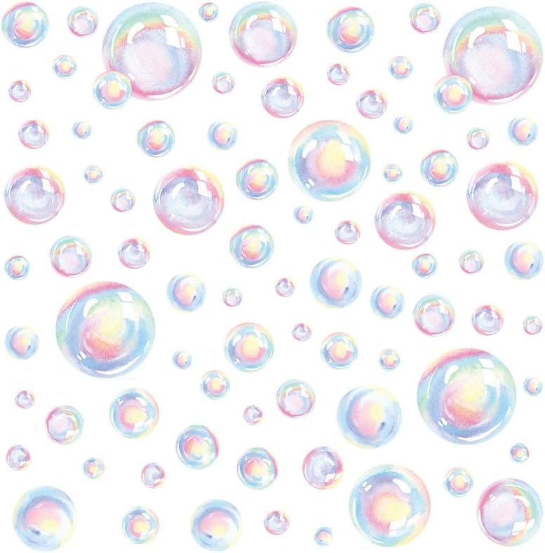 Colorful Bubbles Wall Decal with Mermaid Theme