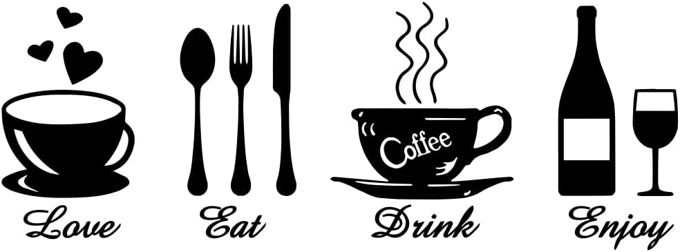 Eat Love Drink Enjoy Kitchen Essentials Wall Decal